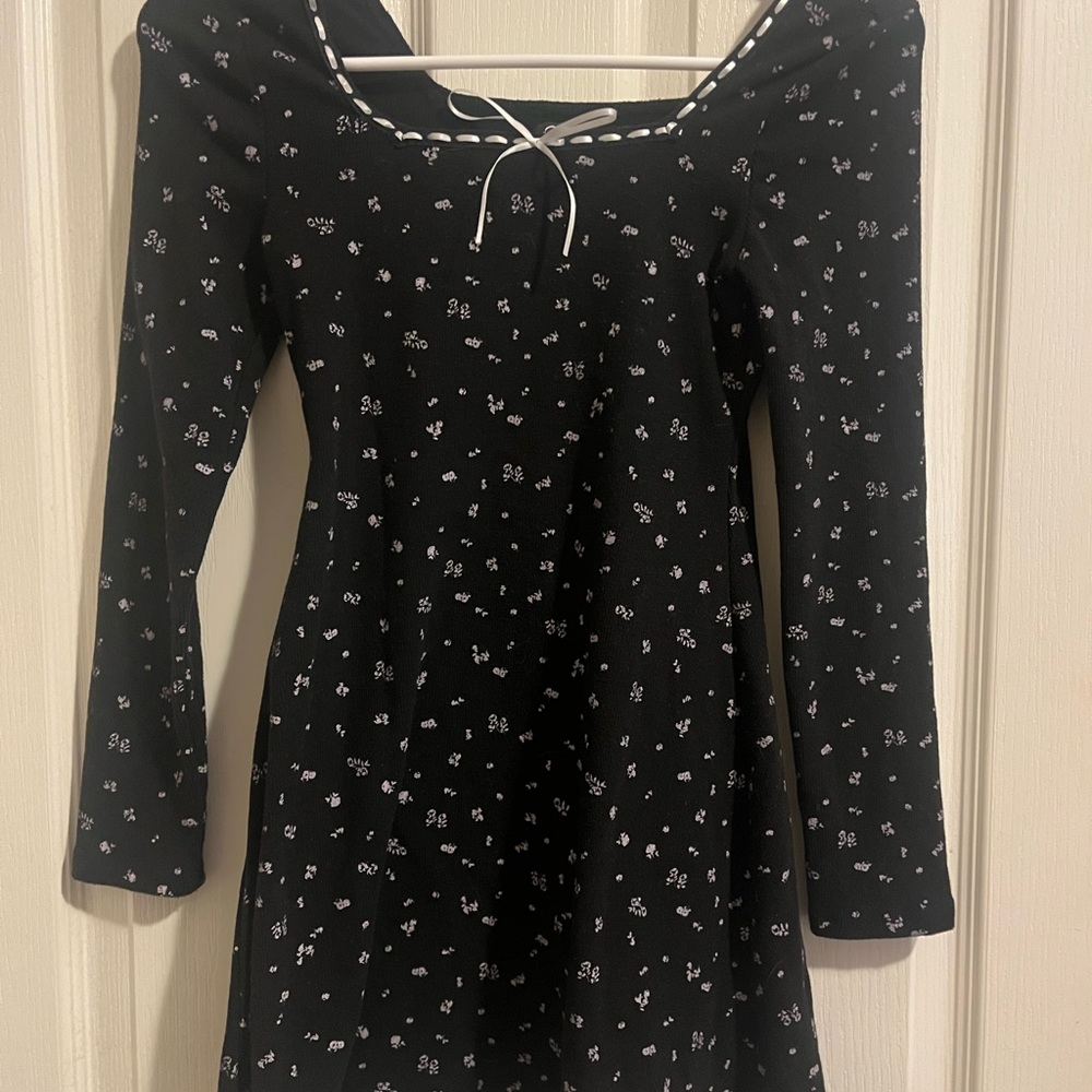 Art Class Black and White Floral Dress